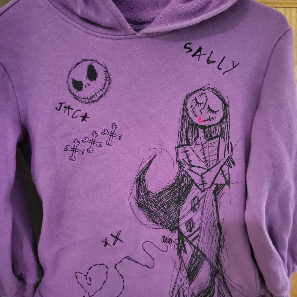 Disney Purple Sweatshirt with Cartoon Graphics